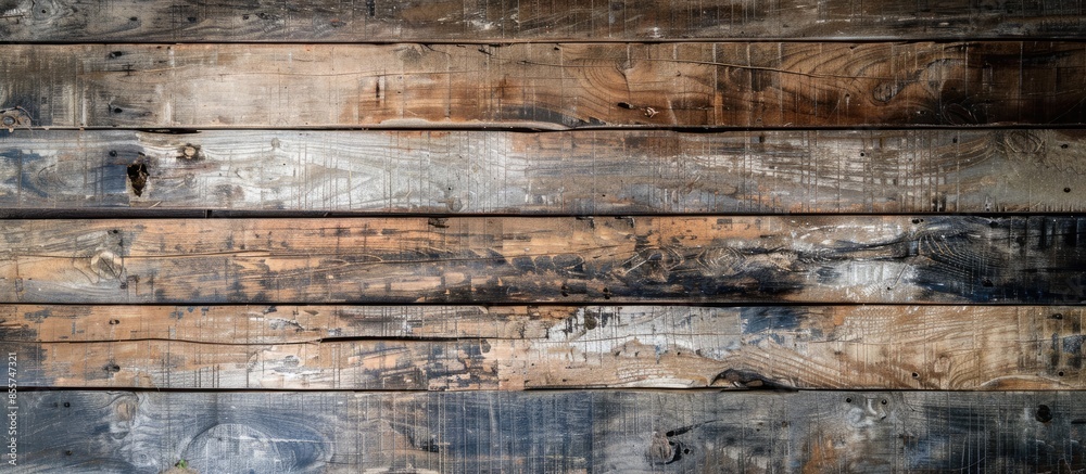 Poster old wooden board for background . with copy space image. Place for adding text or design