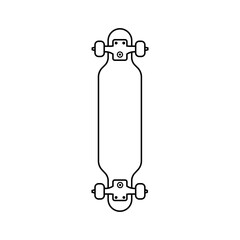 Skateboard icon vector. Sport illustration sign. Board symbol or logo.