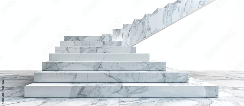 Aufkleber marble stair isolated on white. with copy space image. place for adding text or design