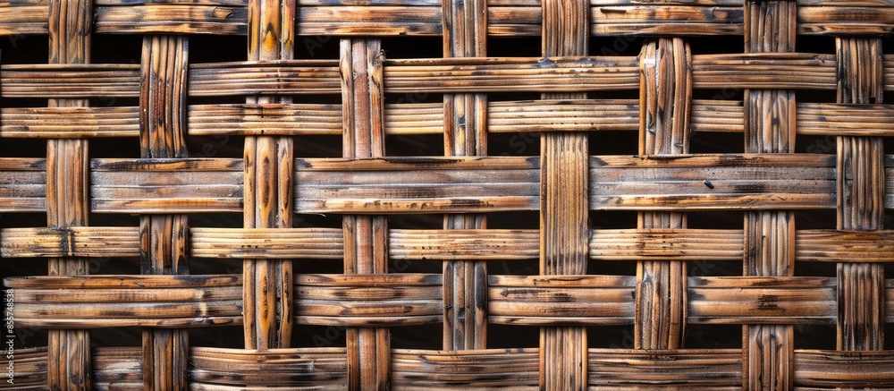 Poster wooden texture of rattan with natural patterns. with copy space image. Place for adding text or design