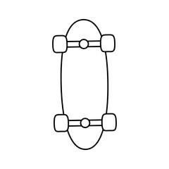 Skateboard icon vector. Sport illustration sign. Board symbol or logo.