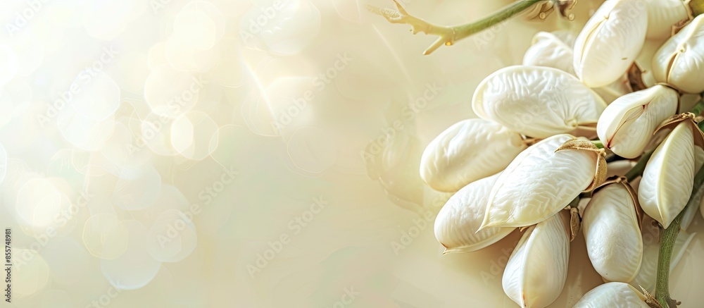 Leinwandbilder pusta beans with soft white scenes pastel background. with copy space image. place for adding text o