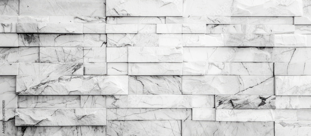 Poster Surface of Vintage white marble brick wall background for design in your work Texture backdrop concept. with copy space image. Place for adding text or design