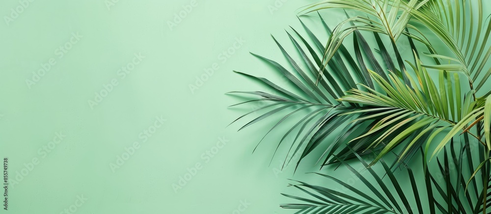 Aufkleber Areca palm isolated on the pastel background Bamboo. with copy space image. Place for adding text or design