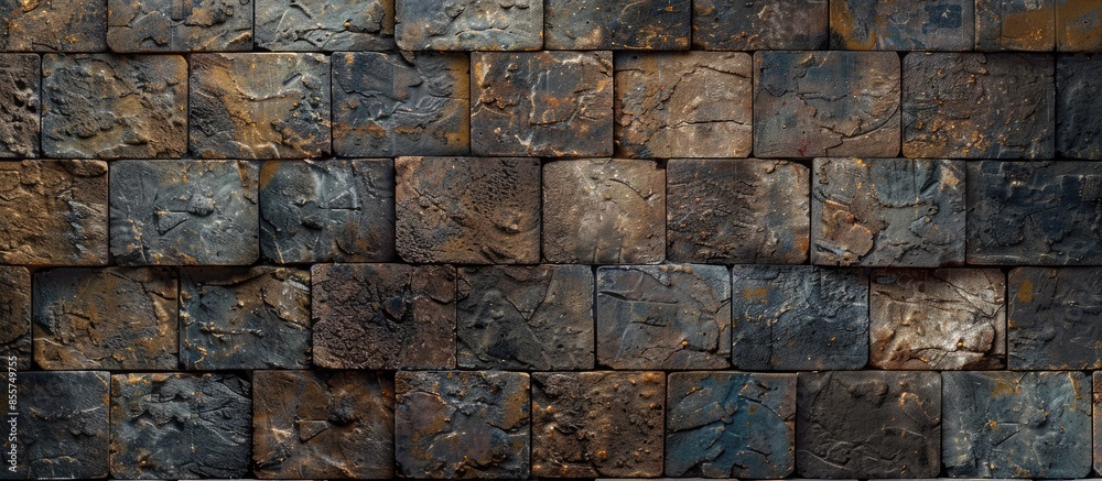 Poster brown brick wall texture. with copy space image. Place for adding text or design