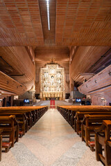 Fototapeta premium the magnificent Altarpiece of the Santuario de Torreciudad, a spectacular Marian shrine in honor of the Blessed Virgin Mary