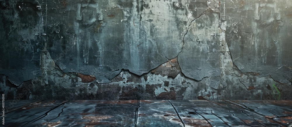 Poster old cracked street wall interior. with copy space image. place for adding text or design