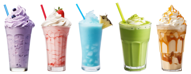 PNG Smoothie milkshake drink beverage  cut out element set