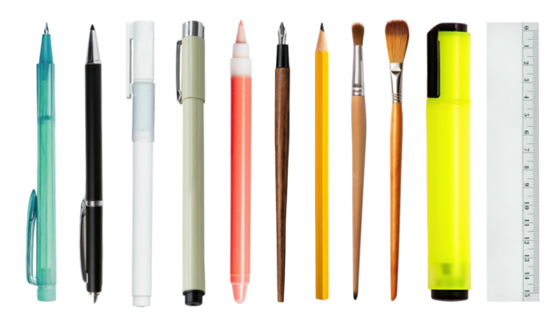 PNG stationery  cut out element set