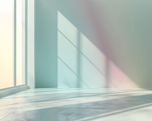 Obraz premium Smooth Pastel Gradient Backdrop for Modern Product Presentation with Fresh Copyspace