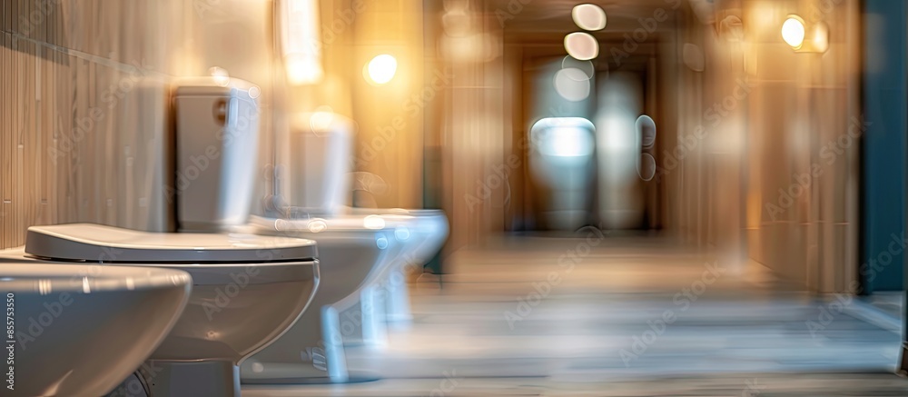 Aufkleber abstract blur and defocused bathroom and toilet interior for background. with copy space image. plac