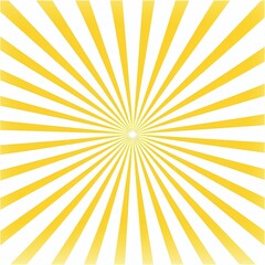 Obraz premium Bright yellow sunburst pattern with converging rays, creating a dynamic and vibrant visual effect. Perfect for backgrounds and graphic designs.