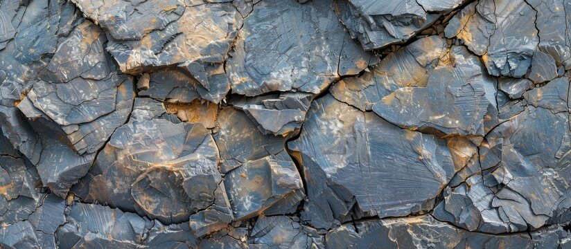 Not focused on the surface of nickel ore saprolite in open pit mines. with copy space image. Place for adding text or design