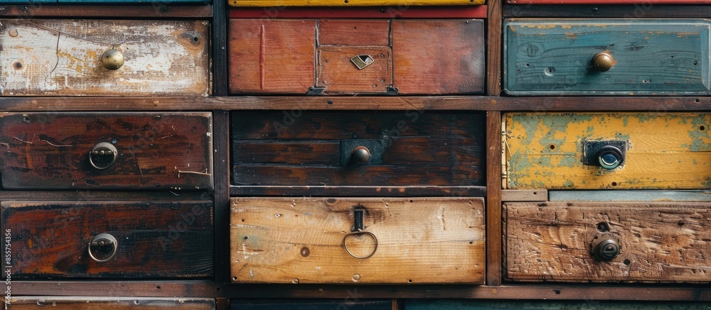 Aufkleber A classic drawer. with copy space image. Place for adding text or design