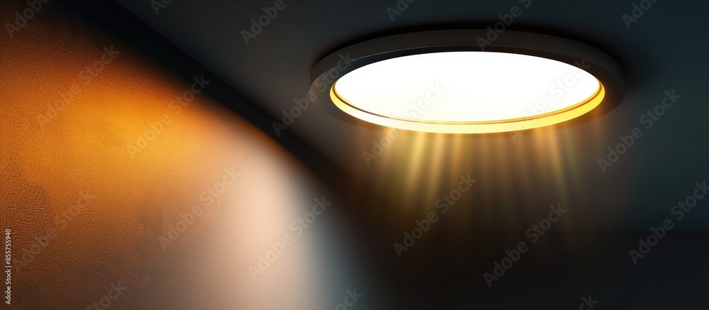 Fototapete lighting fixture round. with copy space image. place for adding text or design
