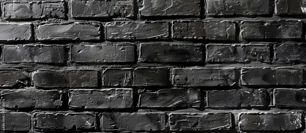 Aufkleber black and white brick wall texture background or wallpaper abstract paint to flooring and homework .