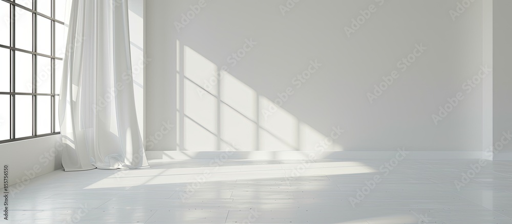 Poster photo background in white room. copy space image. place for adding text or design