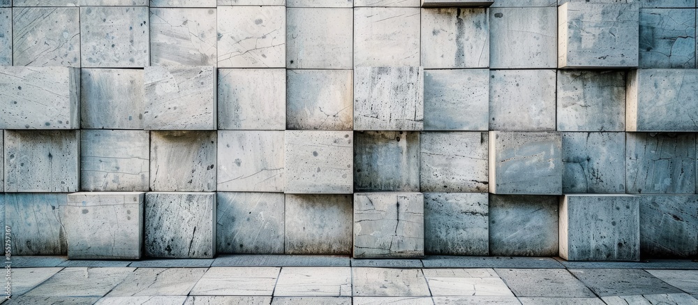 Aufkleber Texture of the block on the wall. with copy space image. Place for adding text or design
