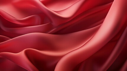 Obraz premium Stylish Red and Pink Abstract Background with Fluid Curves, Ideal for Presentations and Graphic Design. Generative AI