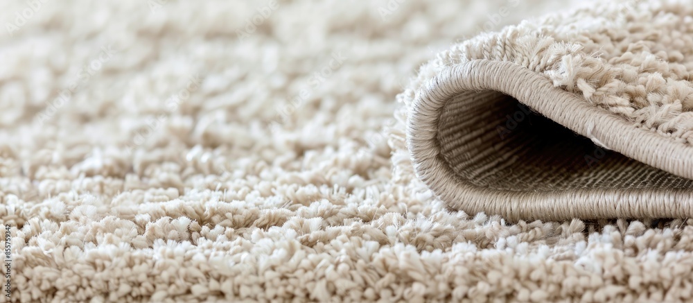 Poster carpet photo on white background. with copy space image. Place for adding text or design
