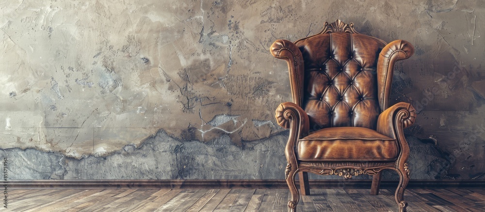 Poster vintage chair. with copy space image. place for adding text or design