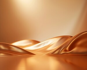 Obraz premium Luxurious Golden Bronze Gradient for Elegant Product Presentation on Empty Backdrop