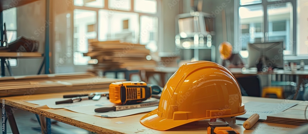 Aufkleber construction office repair. with copy space image. place for adding text or design