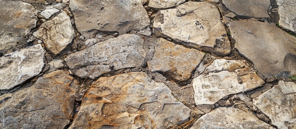 Aufkleber Close up texture floor stone connection. with copy space image. Place for adding text or design