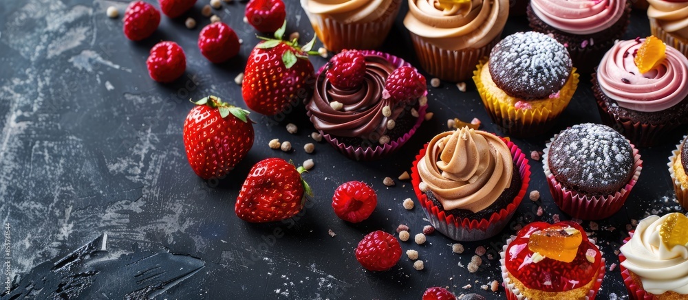 Aufkleber catering sweets. copy space image. place for adding text or design