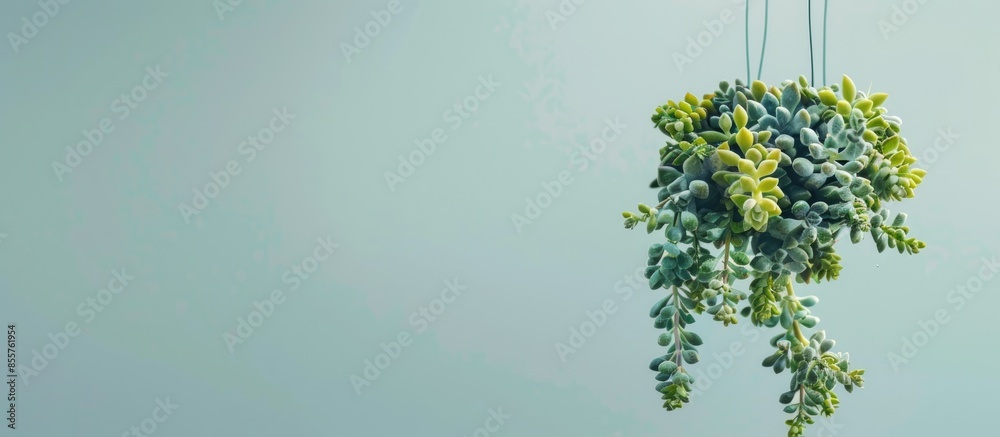 Leinwandbilder upside down hanging succulent plant. with copy space image. place for adding text or design