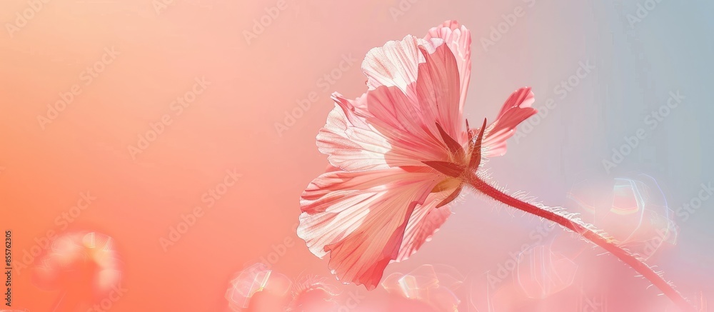 Poster Cracker flower on pastel background  Abstract  Flower. with copy space image. Place for adding text or design