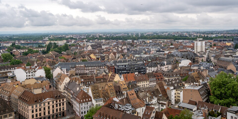 Vue sur le centre historique de Strasbourg (France)