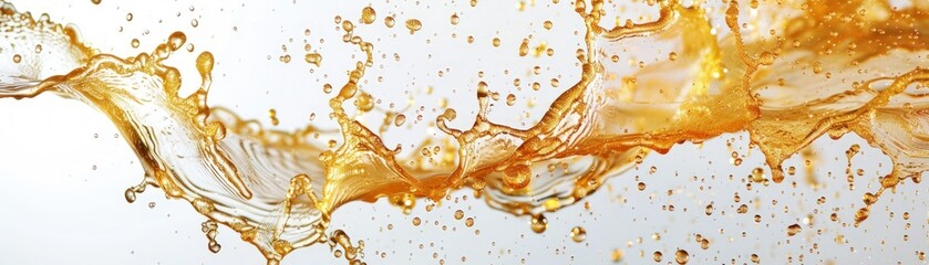 A splash of liquid with a lot of bubbles