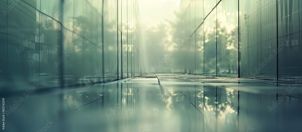 Poster The abstract background of reflection from mirror with blank space having some shallow depth of filed. with copy space image. Place for adding text or design