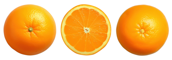 Orange fruit png cut out element set