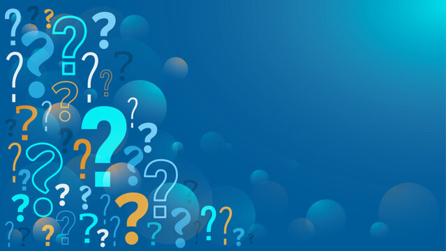 Business concept vector with colorful question marks and copy space
