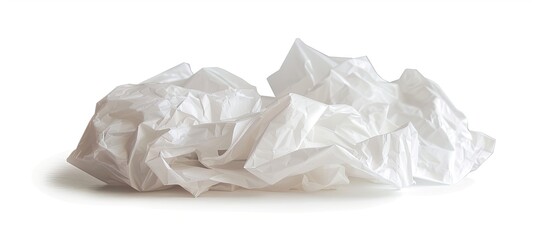 Fototapeta premium Tissue paper isolated on white background with clipping path. with copy space image. Place for adding text or design