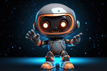Generative ai on theme of beautiful futuristic toy robot, autonomous programmable new technique