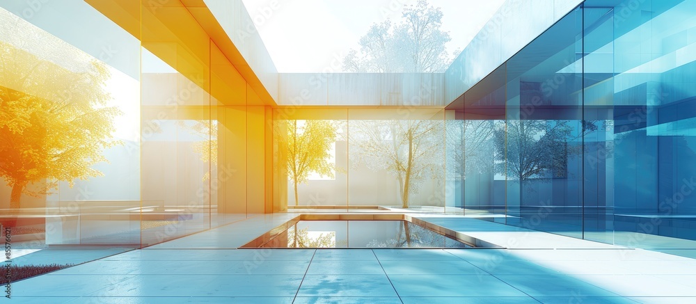 Aufkleber Architectural project. with copy space image. Place for adding text or design