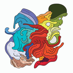 psychedelic doodles for your designs