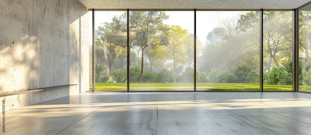 Poster House interior with Empty room. with copy space image. Place for adding text or design