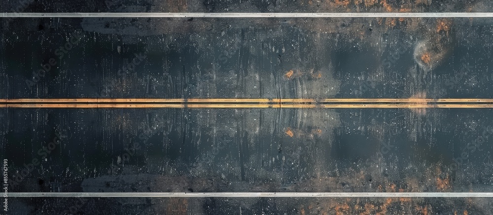 Poster Empty highway asphalt road texture. Top view. Copy space image. Place for adding text or design
