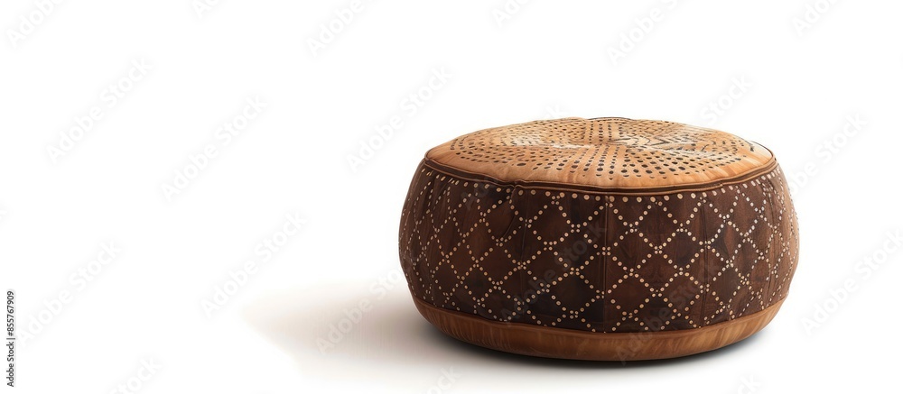 Aufkleber Ottoman pouf isolated on white background. with copy space image. Place for adding text or design