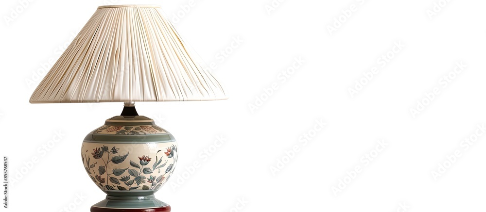 Poster Table lamp isolated on white with clipping path. with copy space image. Place for adding text or design