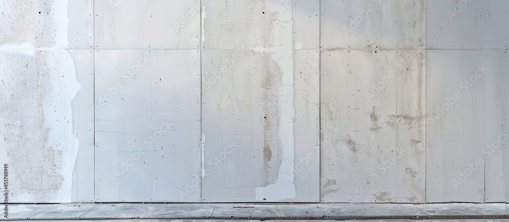 Poster drywall background during flat renovation - dry wall room renovation. with copy space image. place f