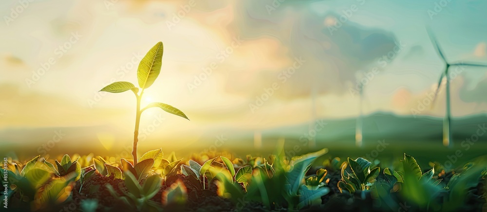 Poster concept of pass and increase of renewable energy. alternative sources of energy. green energy, eco e