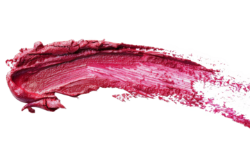 Abstract Red Paint Stroke with Glitch Effect isolated on transparent background png