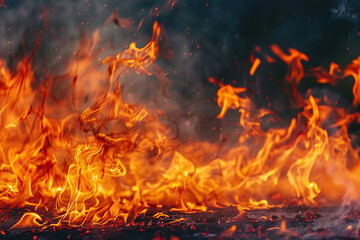 Generative ai on theme of beautiful texture bright hot fire for design natural abstract background