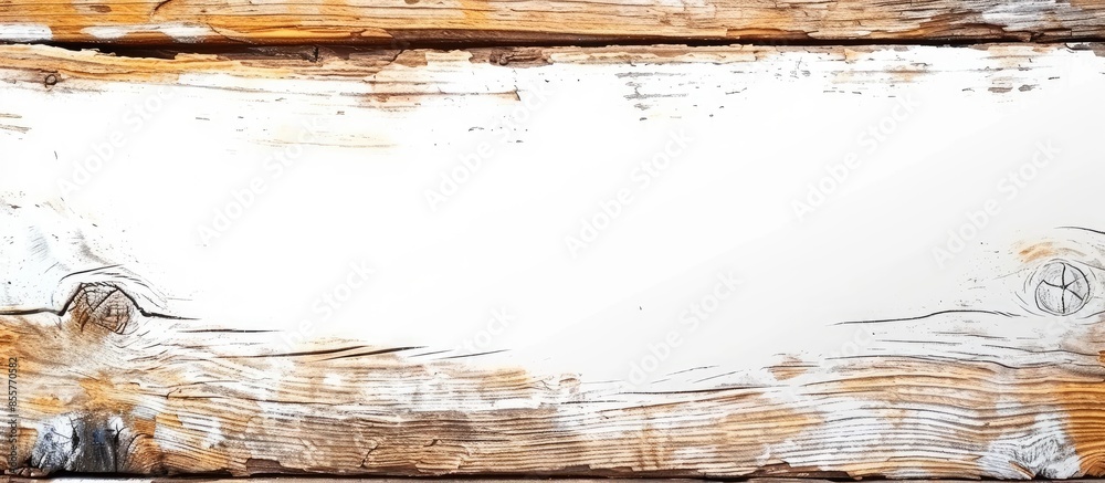 Poster A wooden frame isolated on white background. close up. with copy space image. Place for adding text or design