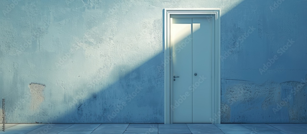 Poster system to close doors. with copy space image. Place for adding text or design